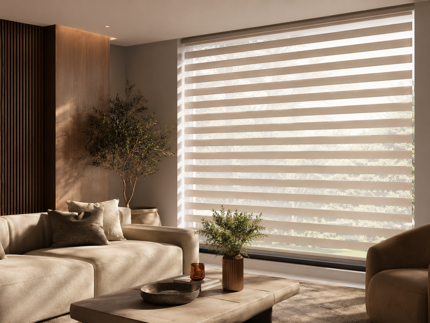 Persiana Double Vision em ambiente sofisticado