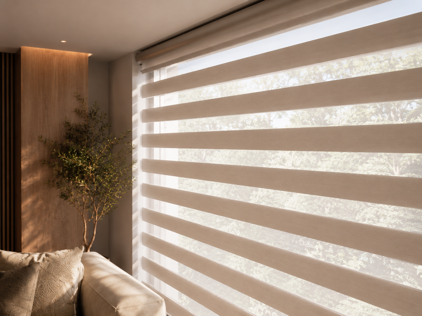 Persiana Double Vision com acabamento elegante