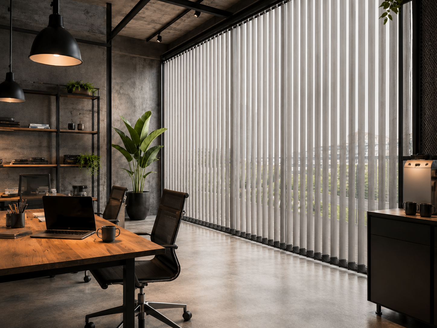Persiana Vertical com acabamento elegante